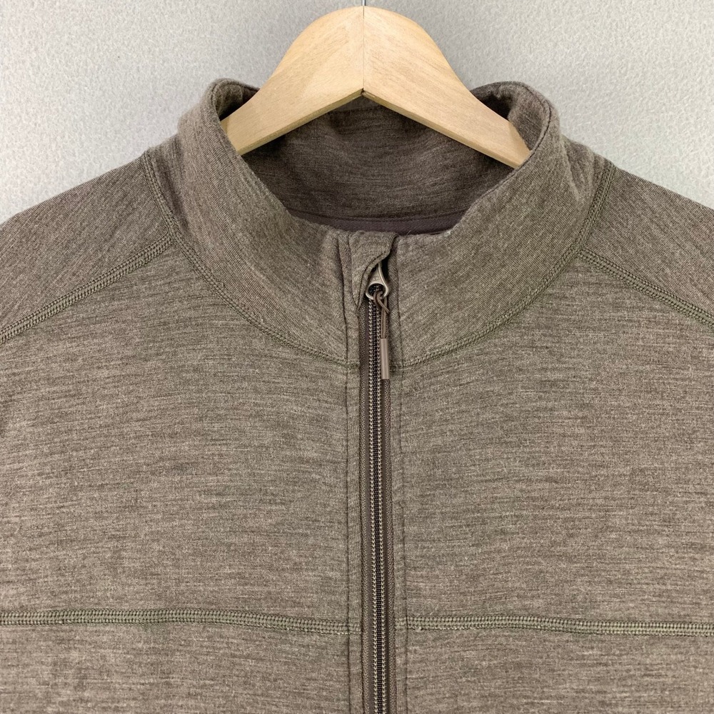 Woolx Merino Wool Full Zip Vest Womens 1X Brown Outdoor Performance Full Zip - Picture 2 of 7